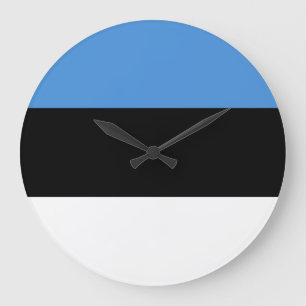 Estonia (Estonian) Flag Large Clock