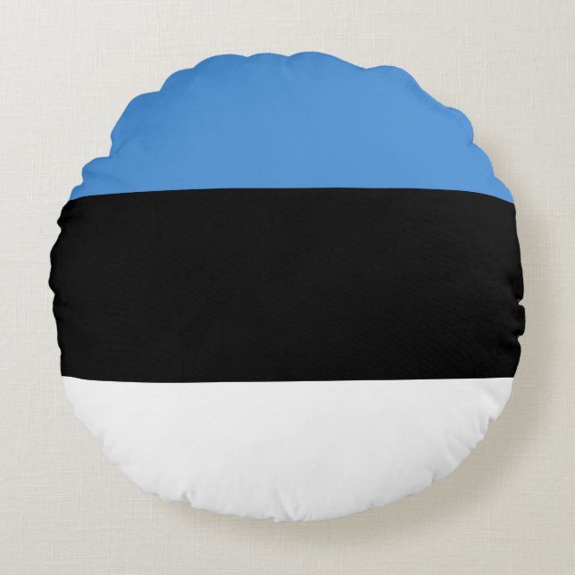 Estonia (Estonian) Flag Round Cushion (Front)