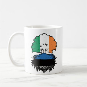 Estonia Estonian Irish Ireland Tree Roots Flag Coffee Mug