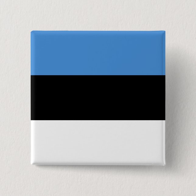 Estonia Flag 15 Cm Square Badge (Front)