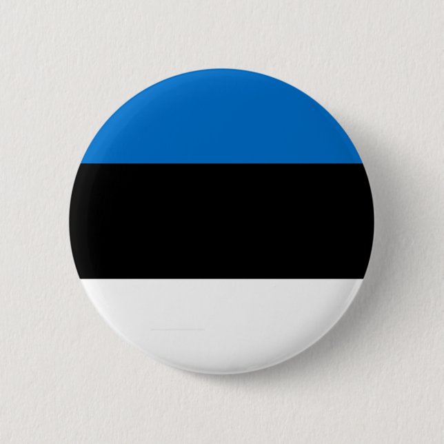 Estonia flag 6 cm round badge (Front)