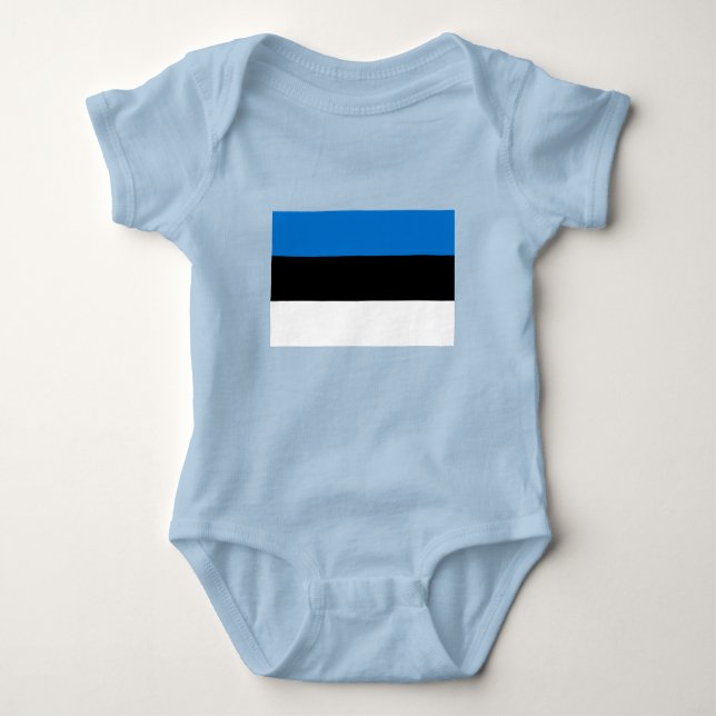 Estonia Flag Baby Bodysuit (Front)