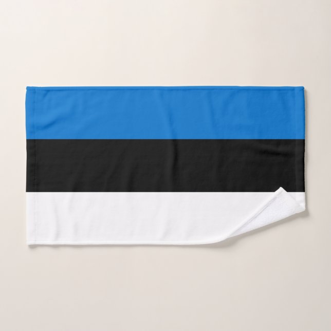 Estonia Flag Bath Towel Set (Hand Towel)