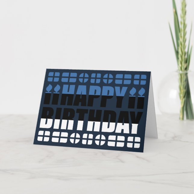 Estonia Flag Birthday Card (Front)