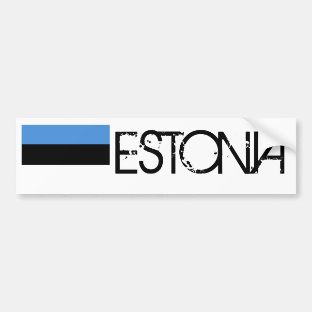 Estonia Flag Bumper Sticker (Front)