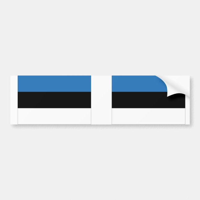 Estonia Flag Bumper Sticker (Front)