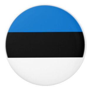 Estonia flag ceramic knob