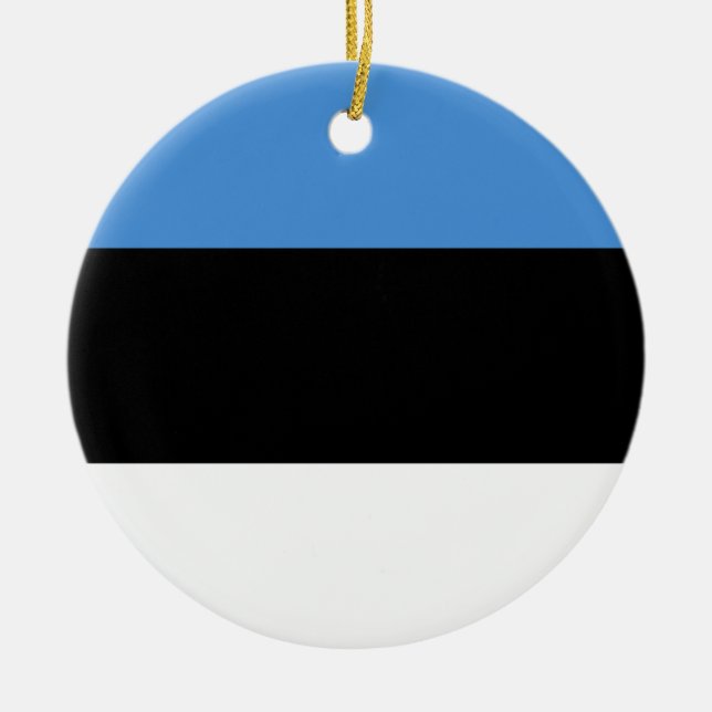 Estonia Flag Ceramic Ornament (Front)