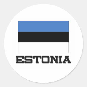 Estonia Flag Classic Round Sticker