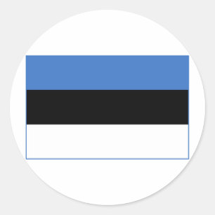 Estonia Flag Classic Round Sticker