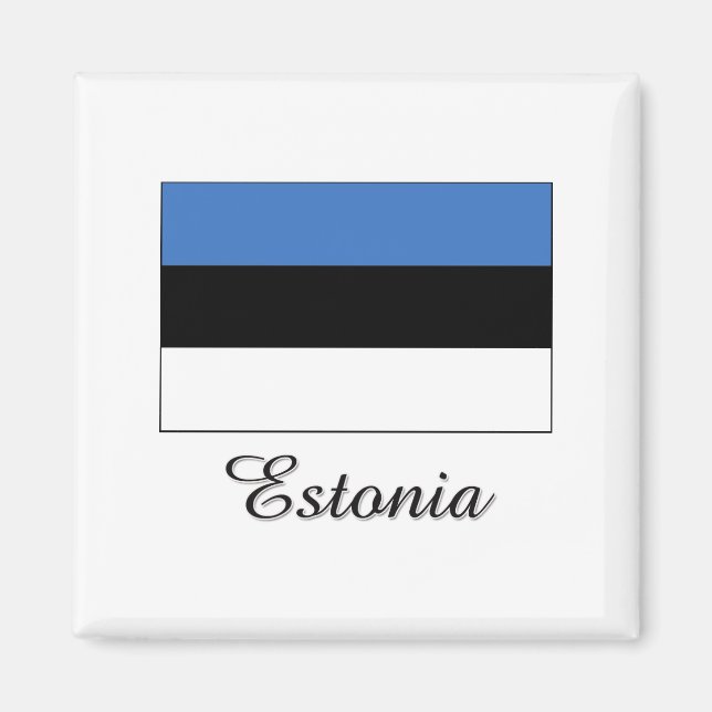 Estonia Flag Design Magnet (Front)