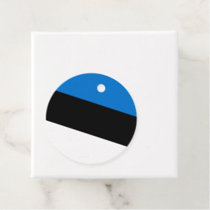 Estonia flag favour tags