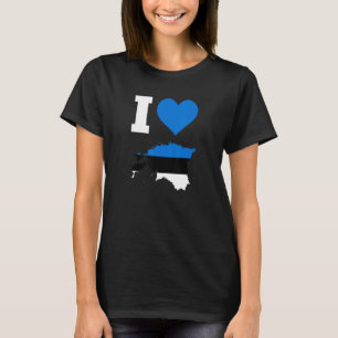 Estonia Flag for Estonia I Love Estonia T-Shirt