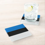 Estonia flag glass coaster<br><div class="desc">An ideal gift for all those who are patriotic of their country!</div>