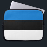 Estonia Flag Laptop Sleeve<br><div class="desc">Show off your Estonian pride wherever you go with this stylish laptop sleeve featuring the bold and beautiful flag of Estonia! Designed to combine national spirit with everyday practicality, this laptop sleeve proudly displays the iconic blue, black, and white stripes of the Estonian flag. Whether you're heading to work, school,...</div>