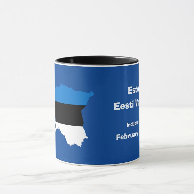 Estonia Flag Map Mug (Center)