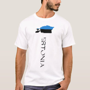 Estonia Flag Map T-Shirt