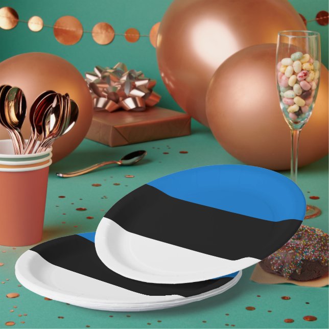 Estonia flag paper plate (Multi)