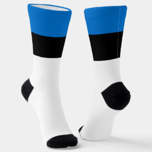 Estonia Flag Patriotic Estonian National Pride Socks