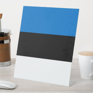 Estonia flag pedestal sign