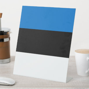 Estonia flag pedestal sign