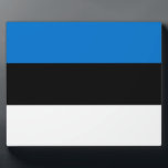 Estonia Flag Plaque<br><div class="desc">Celebrate Estonian heritage with elegance and pride using this beautiful plaque featuring the flag of Estonia! This striking decorative plaque showcases the iconic horizontal tricolor of blue, black, and white—symbolising Estonia’s sky, soil, and the pursuit of freedom. Designed to honour national identity, this plaque adds a meaningful touch to any...</div>