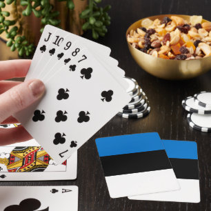 Estonia flag playing cards