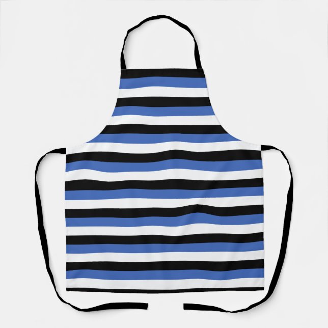 estonia flag stripes country symbol pattern lines  apron (Front)