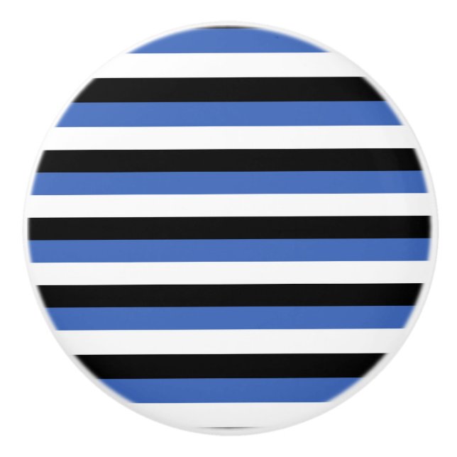 estonia flag stripes country symbol pattern lines  ceramic knob (Front)