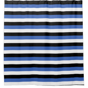 estonia flag stripes country symbol pattern lines shower curtain