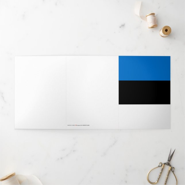 Estonia flag Tri-Fold card (Outside)