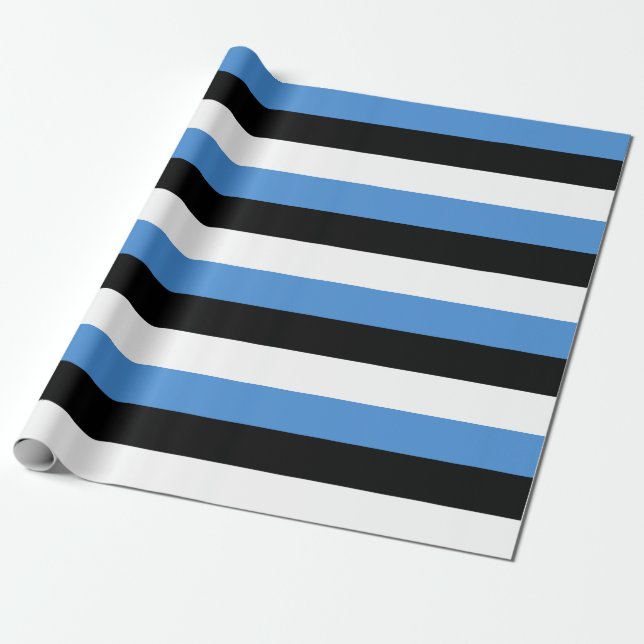 Estonia Flag Wrapping Paper (Unrolled)