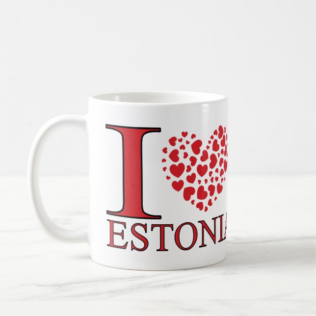 Estonia I Love Coffee Mug (Left)