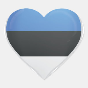 Estonia love flag pride heart sticker