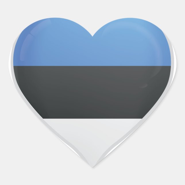 Estonia love flag pride heart sticker (Front)