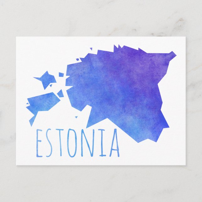 Estonia Map Postcard (Front)