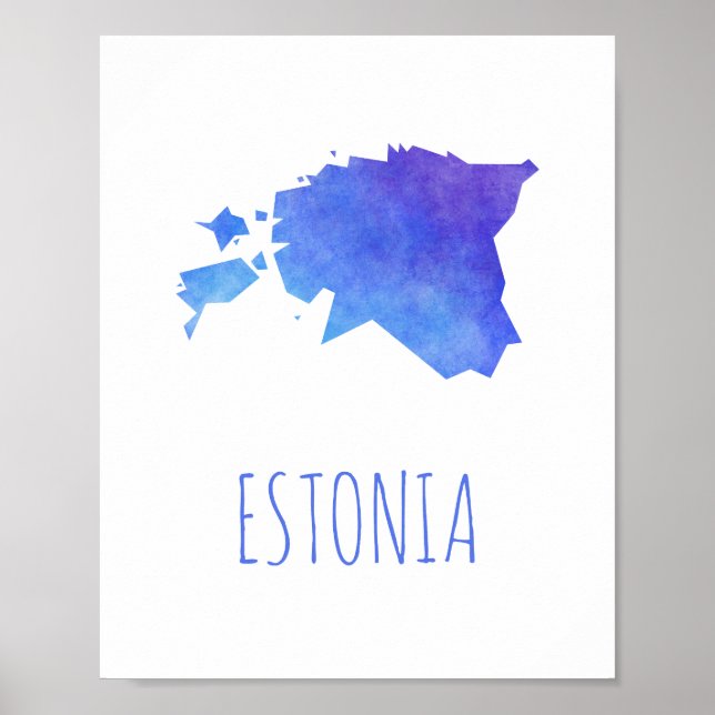 Estonia Map Poster (Front)