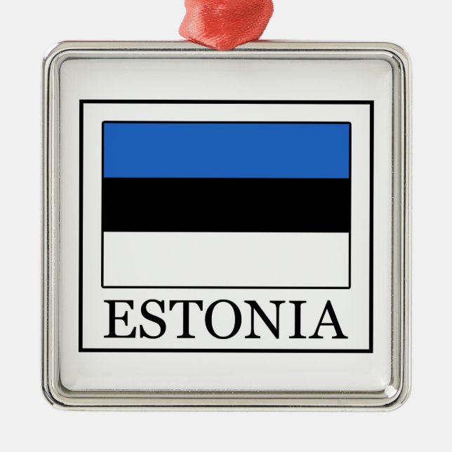 Estonia Metal Tree Decoration (Front)