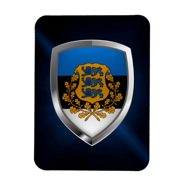Estonia  Metallic Emblem Magnet (Vertical)
