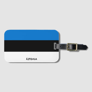 Estonia National Flag Patriotic Luggage Tag