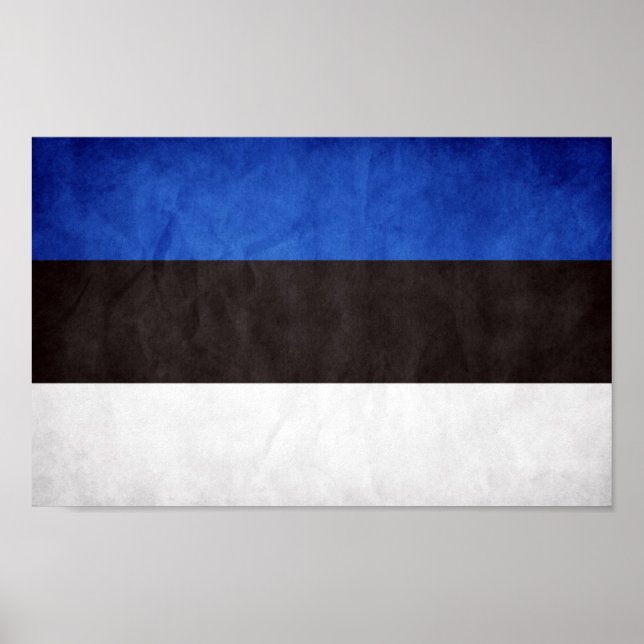 Estonia National Flag Poster (Front)