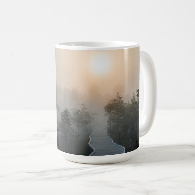 Estonia Nature Early Morning in Viru bog Coffee Mug (Front Right)