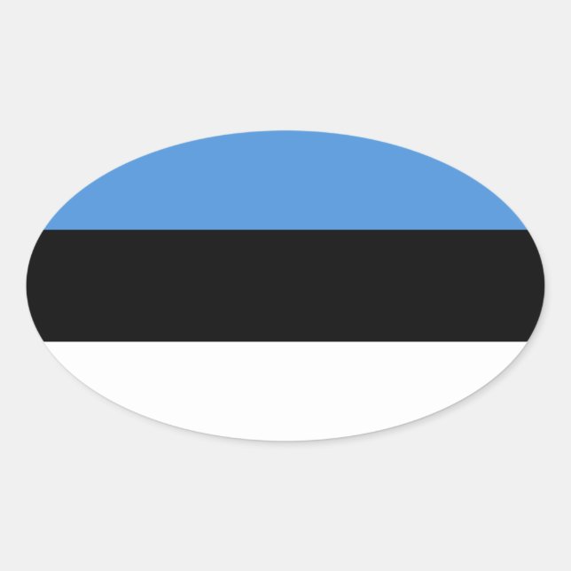 Estonia Oval Sticker (Front)