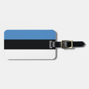 Estonia Plain Flag Luggage Tag