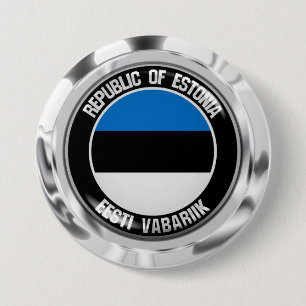 Estonia Round Emblem 7.5 Cm Round Badge