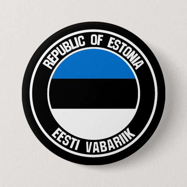 Estonia Round Emblem 7.5 Cm Round Badge (Front)