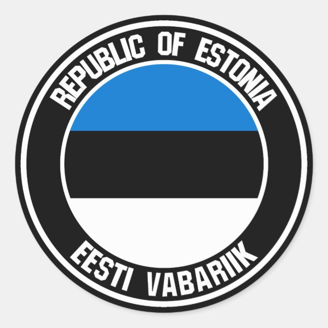 Estonia Round Emblem Classic Round Sticker (Front)