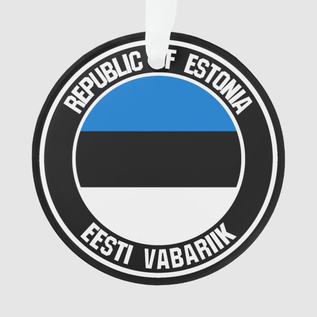 Estonia Round Emblem Ornament (Front)