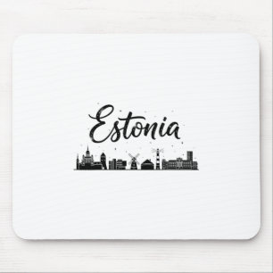 Estonia Skyline Travel Vacation Outfits  Mouse Pad