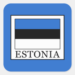 Estonia Square Sticker